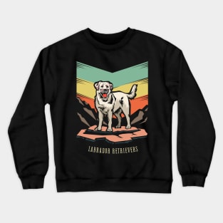 Labrador Dog | Retro design for Dog Lovers Crewneck Sweatshirt